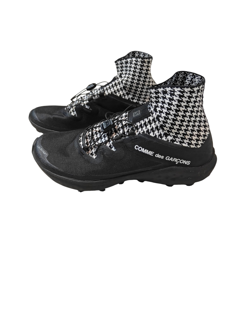 COMME DES GARCONS x SALOMON Edition Cross Black & White HighTop Sneakers Size 9